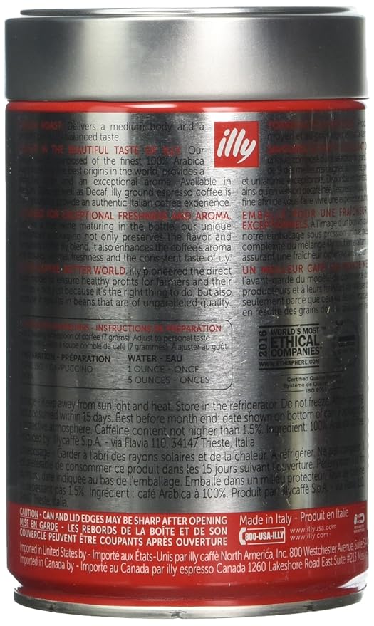 ILLYCAFFE COFFEE GRND NORMALE FINE 8.8 OZ (pack of 6)