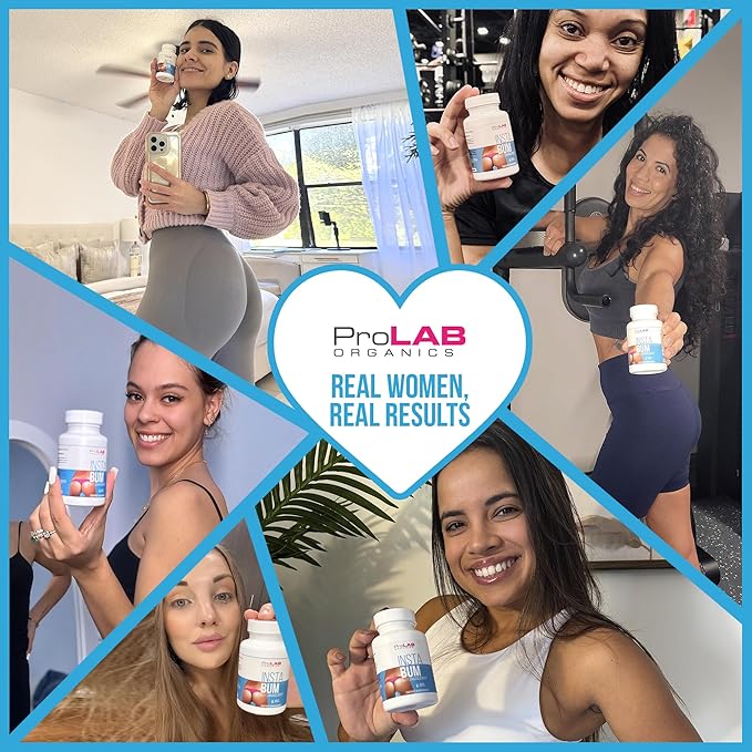InstaBum Bum Enhancement Pills – Lift Shape and Fill Glutes – Fast Growth for Bigger Butt and HIPS – No Gummies. Visible Results in 1-2 Weeks