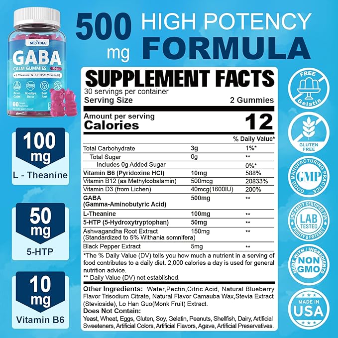 Sugar Free Phosphatidylserine for Kids + GABA Gummies