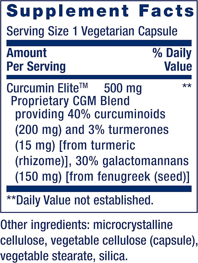 Life Extension Curcumin Elite Turmeric Extract 60 Count