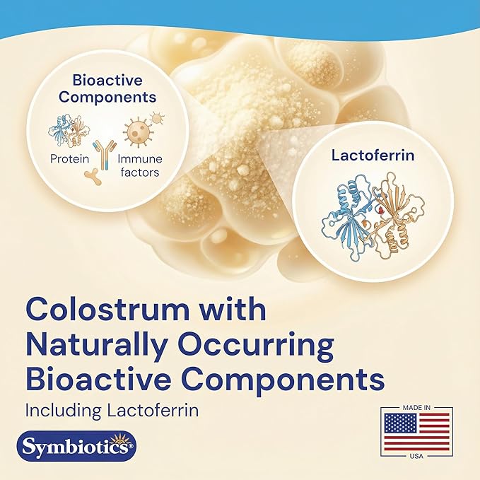Symbiotics Naturade Colostrum Chewable Tablets Immune &amp Digestive Support with Lactoferrin Gluten Free Low Sugar Easy Daily Wellness Nutrition (120 Count - Orange Cream)