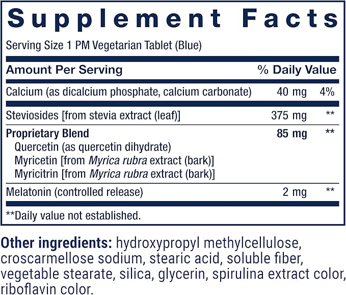 Life Extension Triple Action Blood Pressure Heart Health Supplement quercetin stevia Extract melatonin Morning and Night Support Gluten-Free Non-GMO Vegetarian 60 Tablets