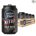 High Brew Coffee Nitro Black Cold Brew Coffee Sugar Free Dairy Free 10 Fl Oz Ready-To-Drink (Pack of 12)
