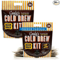 GRADY’S COLD BREW New Orleans Style &amp French Vanilla Bundle 100% Arabica Ground Coffee &amp Chicory Pouches 2 All-in-One Cold Brew Kits each with 12 Easy-to-Brew Beans Bags Make 72 drinks