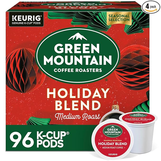 Green Mountain Coffee Roasters Holiday Blend Keurig Single Serve K-Cup Pods 96 Count