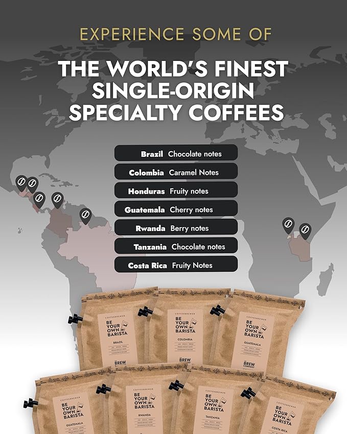 Gourmet Outdoor Coffee Gift Set for Men &amp Women - 14 World's Finest Single Origin Specialty &amp Organic Coffees in Innovative Brewers | Sampler Box for Coffee Lover to Brew &amp Enjoy Anytime