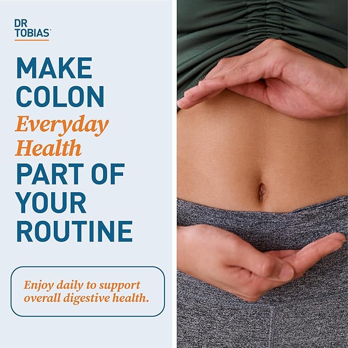 Dr. Tobias Colon Everyday Health - Gut Health for Women &amp Men - Psyllium Fiber Powder Drink with 4g Psyllium Husk Powder per Serving Vegan Gluten Free Non-GMO Fruit Punch 60 Servings