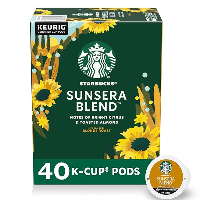 Starbucks K-Cup Coffee Pods Sunsera Blend For Keurig Coffee Makers 100% Arabica 1 Box (40 Pods)