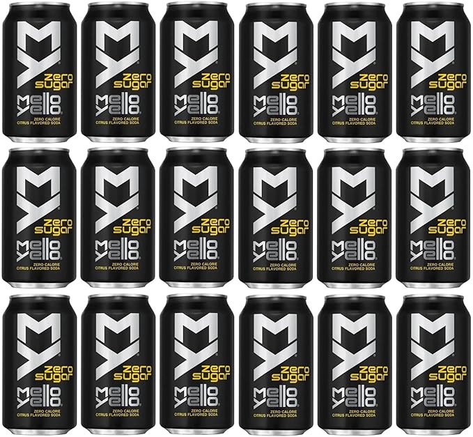 18 Pack of Mello Yello Zero Soft Drink 12oz Cans Soda Pop