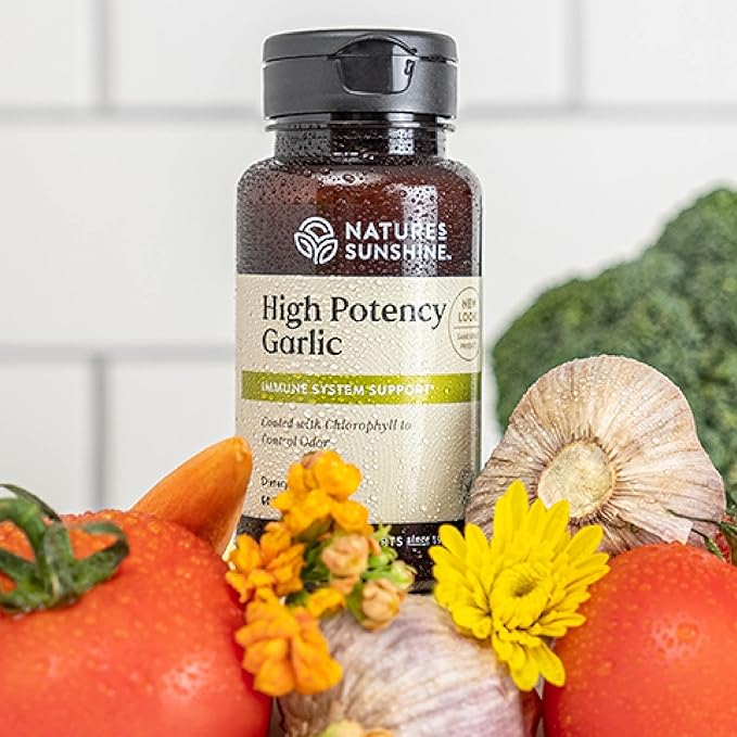 Nature's Sunshine High Potency Garlic 60 Tablets | Supports the Immune System and Contains a Unique Coating to Help Control the Odor