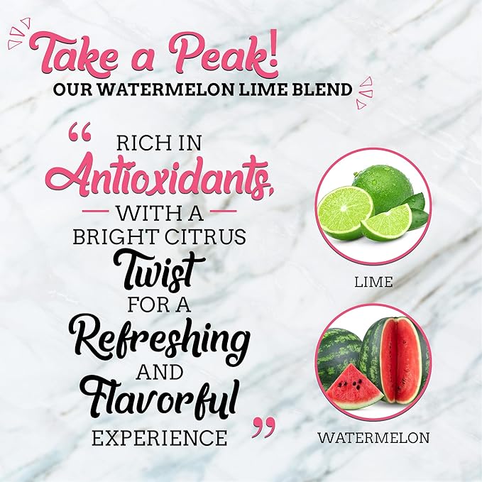 Fire Brew Premium Shrub – Watermelon Lime Shrub | 16 Concentrated Servings of Organic Ingredients for Bright Sweet Tart Flavor with Watermelon Lime Peppermint and Honey – 8oz