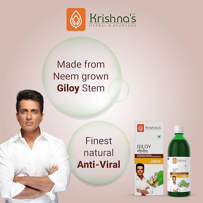 Krishna's Herbal &amp Ayurveda Geloy Juice - 500 Ml (Pack of 2)
