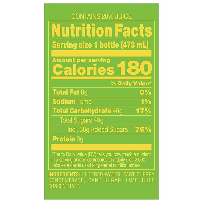 Leelanau Cherry Limeade 16 fl oz (Pack of 12)