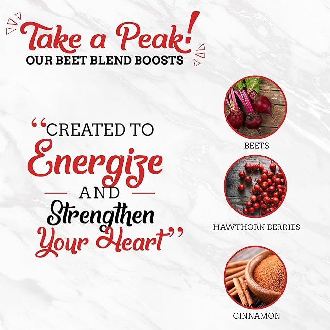 Fire Brew Energy – Beet Apple Cider Vinegar Wellness Tonic | 16 Concentrated Shots of Healthiest Organic Ingredients to Energize and Boost Your Stamina with Antioxidants for Heart &amp Blood Health –