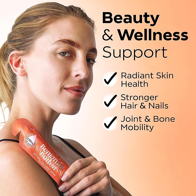 12000mg Marine Collagen Liquid Shots| High Strength Hydrolyzed Marine Collagen Peptides w/Hyaluronic Acid &amp Vitamin C for Skin Hair &amp Joints | Orange 14 Daily Servings 30ml