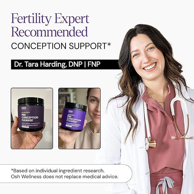 Ayurvedic Preconception Cleanse | Ovarian &amp Uterus Cleanse for Hormonal Balance | TTC Support | PCOS Supplements | Cycle Regularity | with Stinging Nettle Red Clover and more | 30 Servings