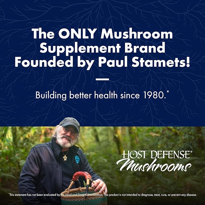 Host Defense Mushrooms Lion's Mane Extract - Lion's Mane Liquid Supplement for Brain Health - Mushroom Support for Focus &amp Memory Function - Immune &amp Nervous System Support - 2 fl oz (60 Servi