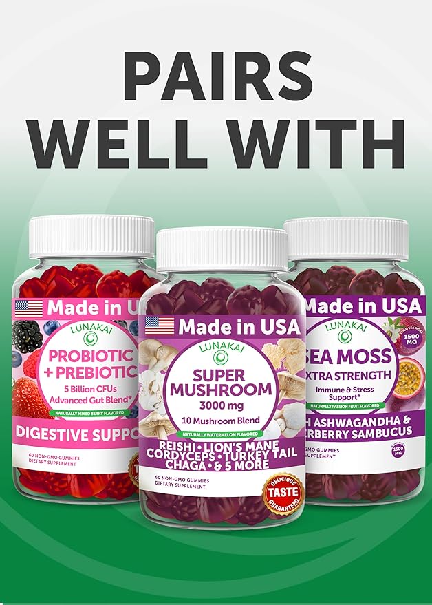 Lunakai USA Made Liver Cleanse Detox &amp Repair - 10-in-1 with Milk Thistle &amp NAC – Liver Support Supplement Capsules for Men &amp Women Daily Health Non-GMO 60ct