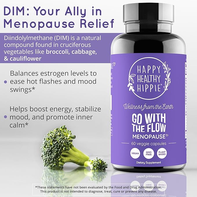 Menopause Supplements for Women – DIM Supplement + Probiotics | Estrogen Metabolism &amp Hormone Balance Support | Perimenopause Relief | Hot Flashes Mood Swings &amp Night Sweats | Dong Quai | 60
