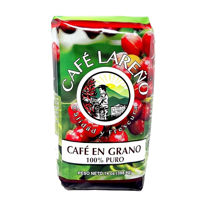 Café Lareño Whole Bean Coffee (Grano) - Lares Puerto Rico - 14 oz (Pack of 3-42 oz Total)