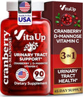 D mannose with Cranberry and Vitamin C - USA Made D-mannose 1000mg Capsules - Cranberry Pills for Urinary Tract &amp Bladder Immune Support - 90 Count