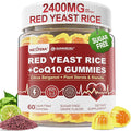 Red Yeast Rice Gummies 2400MG with CoQ10 Suagr Free Balanced Chṏlesterṏl Supplements Plus Citrus Bergamot Plant Sterols &amp Stanols Supports Vḁsculḁr Health Energy Immunity for Age 50+Vegan60