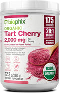 biophix Tart Cherry Powder Organic USDA 20:1 Extract 12.3 oz 350 g - Antioxidant-Rich Superfood - Supports Heart Health - Digestive Health - Natural Flavor - No Sugar Added
