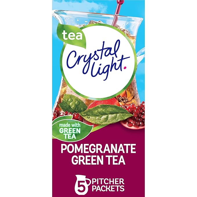 Crystal Light Pomegranate Green Tea Drink Mix 10 Quart Canister (Pack of 6 Canisters)