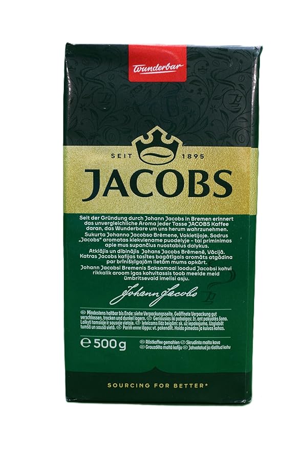 Jacobs Kronung Ground Coffee 500 Gram 1.76 Ounce (Pack of 6)