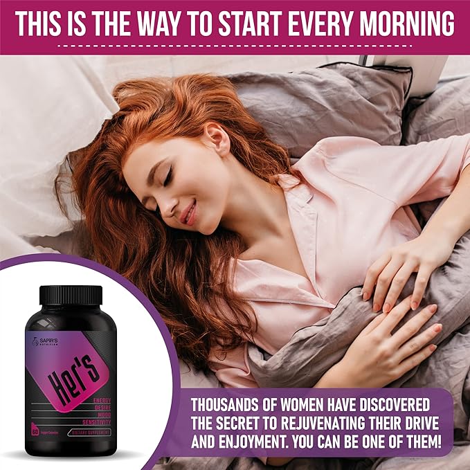Female Libido Booster for Women - Increase Passion Desire &amp Excitement - Relieve Stress Reduce Dryness &amp Heighten Sensitivity Her's Hornygoatweed Energy Supplement for Women in the Mood Enh