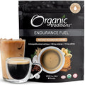 Organic Traditions Endurance Fuel Mushroom Coffee Instant Coffee with Cordyceps Ashwagandha and Maca Rich Mocha Flavor Plant Based Superfood Coffee Alternative 10 Servings 280g / 10oz