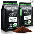 The Bean Organic Coffee Company Caramel Medium Roast Ground Coffee 16-Ounce Bags (Pack of 2) Café molido tostado orgánico