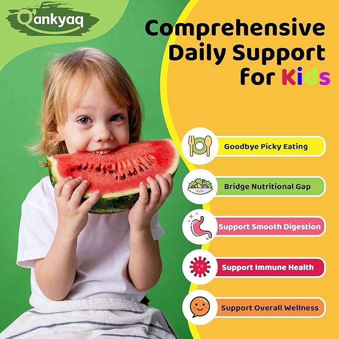 Kids Sulforaphane Supplement Broccoli Sprout Extract Liquid Kids Appetite Booster ( ages 1+) &amp Vegetable Nutrition Gap in Picky Eaters Veggie Supplements with Strawberry Flavor - No Sugar Veg