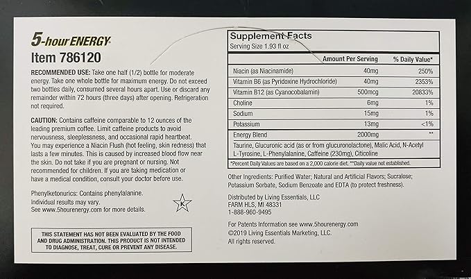 5-hour ENERGY® Shot Extra Strength Strawberry Banana 1.93 Ounce 12 Count