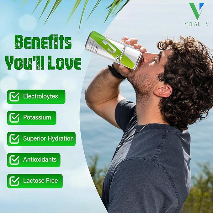 Vital-V CocoCharge Zero Energy Drink 98% Coconut Water Sugar Free Natural Hydration