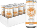 Hiball Clean Energy Seltzer Water Caffeinated Sparkling Water Made with Vitamin B12 and Vitamin B6 Sugar Free (8 pack of 16 Fl Oz) Peach