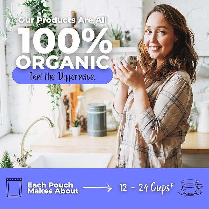 Health Herbal Tea Ayurvedic Muscle Recovery Loose Leaf Tea w/ Ginger Turmeric Cinnamon | Organic Herbal Tea | 2 oz (57 gram) | Decaf Vegan Healthy ZERO Caffeine Organic Herbs No Natural or A
