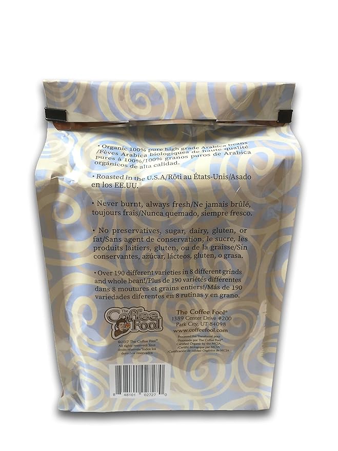 Coffee Fool’s Organic Fair Trade House French 2 Pound (Strong Drip Grind)