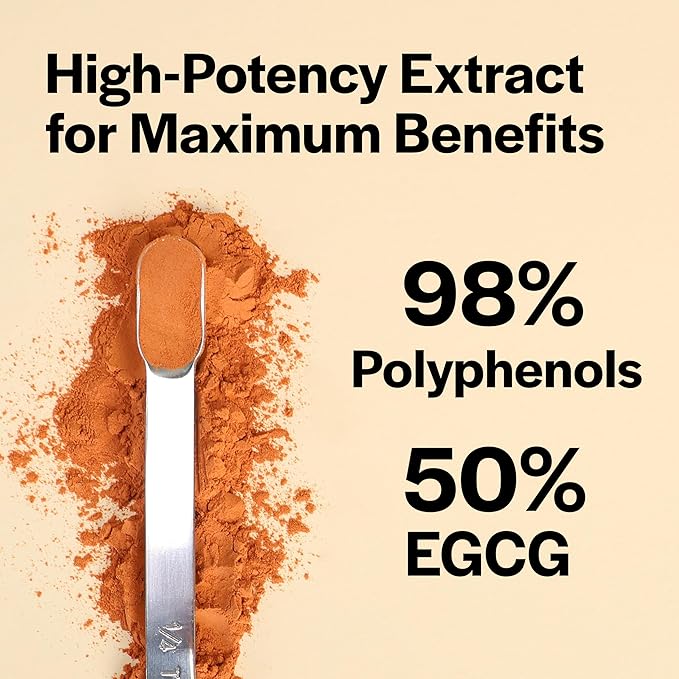 Green Tea Extract Powder 98% Polyphenols 50% EGCG Decaffeinated Green Tea Extract 8 oz Antioxidant &amp Metabolism Support Natural Energy &amp Focus Without Caffeine Pure Extract for Drinks Sk