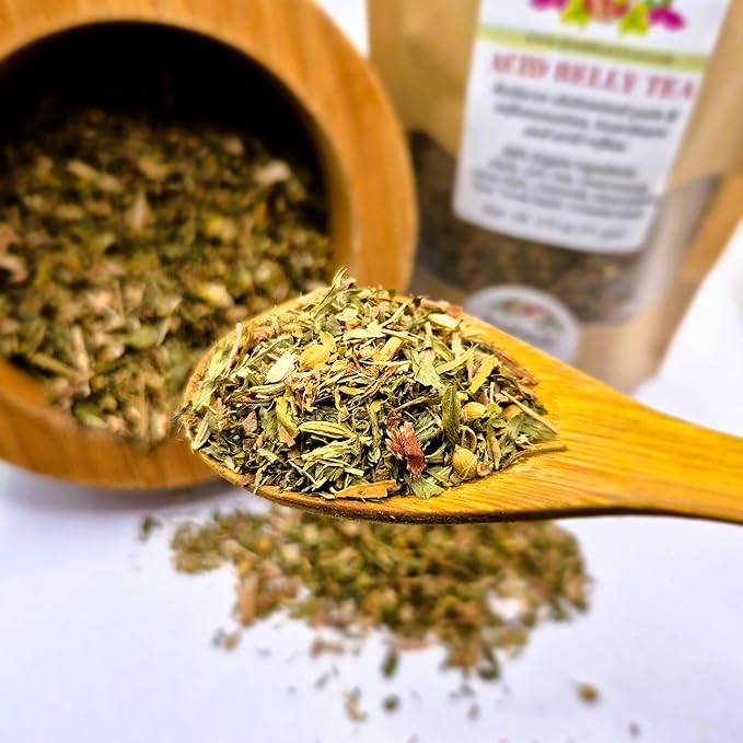 Heartburn Tea – Occasional Heartburn &amp Acidity Support – Organic Loose Leaf – by Master Herbalist Khabir | Marshmallow Root Chamomile &amp Lemon Balm