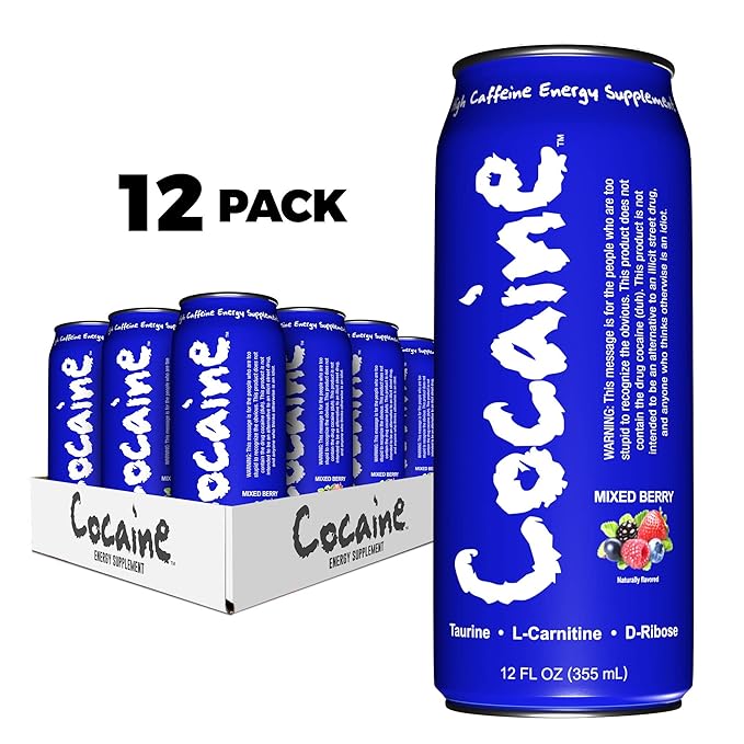 Cocaine Energy Drinks 12 ounce cans 12 packs (Original)