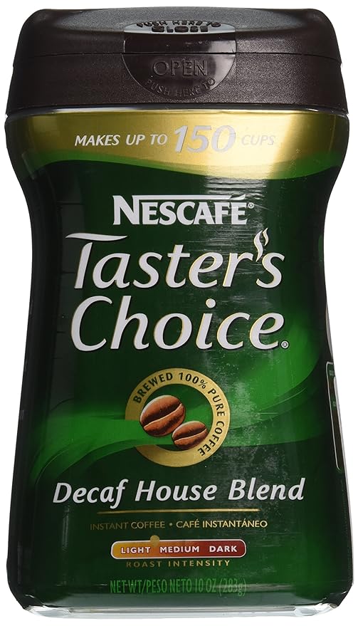 Nescafe Taster's Choice 100% Pure Instant Coffee Decaffeinated 10 oz
