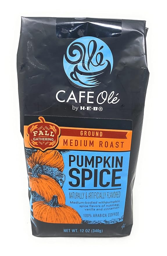 HEB Cafe Ole' Medium Roast Ground Coffee 12oz - Pumpkin Spice