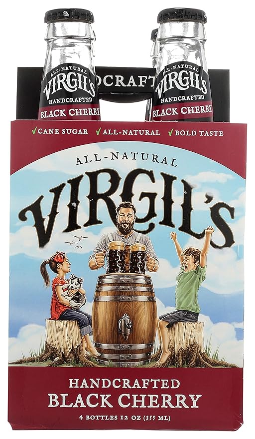 Virgil's Black Cherry Cream Soda - 24 per pack (Pack of 2)