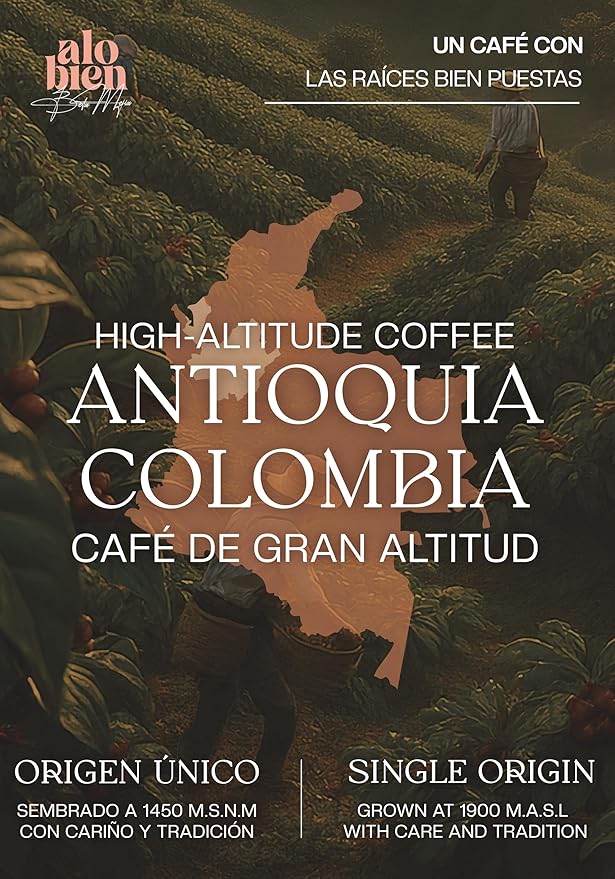Alo Bien Specialty Coffee (Whole Bean) 1 LB. - Café Especial Colombiano Tostado By Beta Mejía