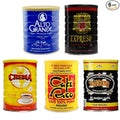 Alto Grande Garrido Expreso Cafe Crema Cafe Rico and Yaucono Ground Coffee Puerto Rico Coffee Roasters Variety Bundle Gift Collectors Case Pack of 5 Cans (48.8 Ounces Total)
