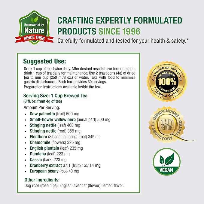 Bell Ezee Flow Urinary Support Tea for Men -A Natural Solution - Helps Ease the Flow and Normalize Urinary Frequency without the Burning and Dribbling - Sold directly by the Manufacturer