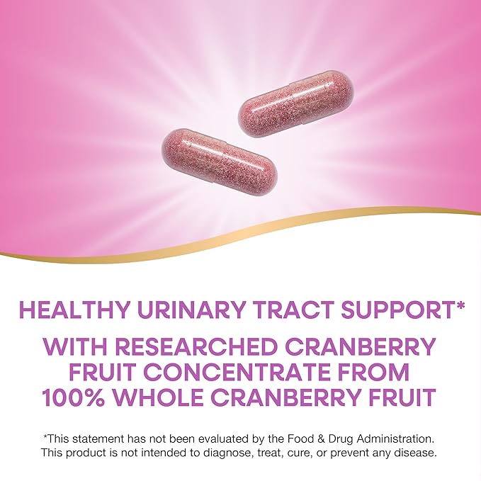 Nature's Way Women's Care CranRx with Probiotics Supports Urinary Health* Vitamin C Cranberry 7 Billion Live Cultures per 2-Capsule Serving 60 Capsules (Packaging May Vary)