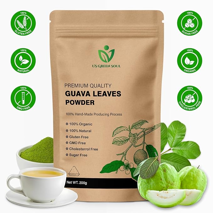 Guava Leaves Powder – Natural Herbal Leaf Powder – Pure Dried Guava Leaves for Tea &amp Recipes