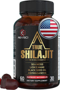 Himalayan Natural Shilajit Gummies for Men – Made in USA True Gold Pure Himalayan Shilajit for Men Gummies Energy &amp Focus Support with Ashwagandha &amp Sea Moss Vegan 60 Count